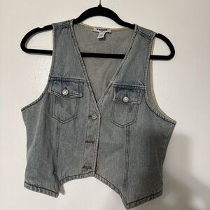 RSQ Denim Vest in Light Blue